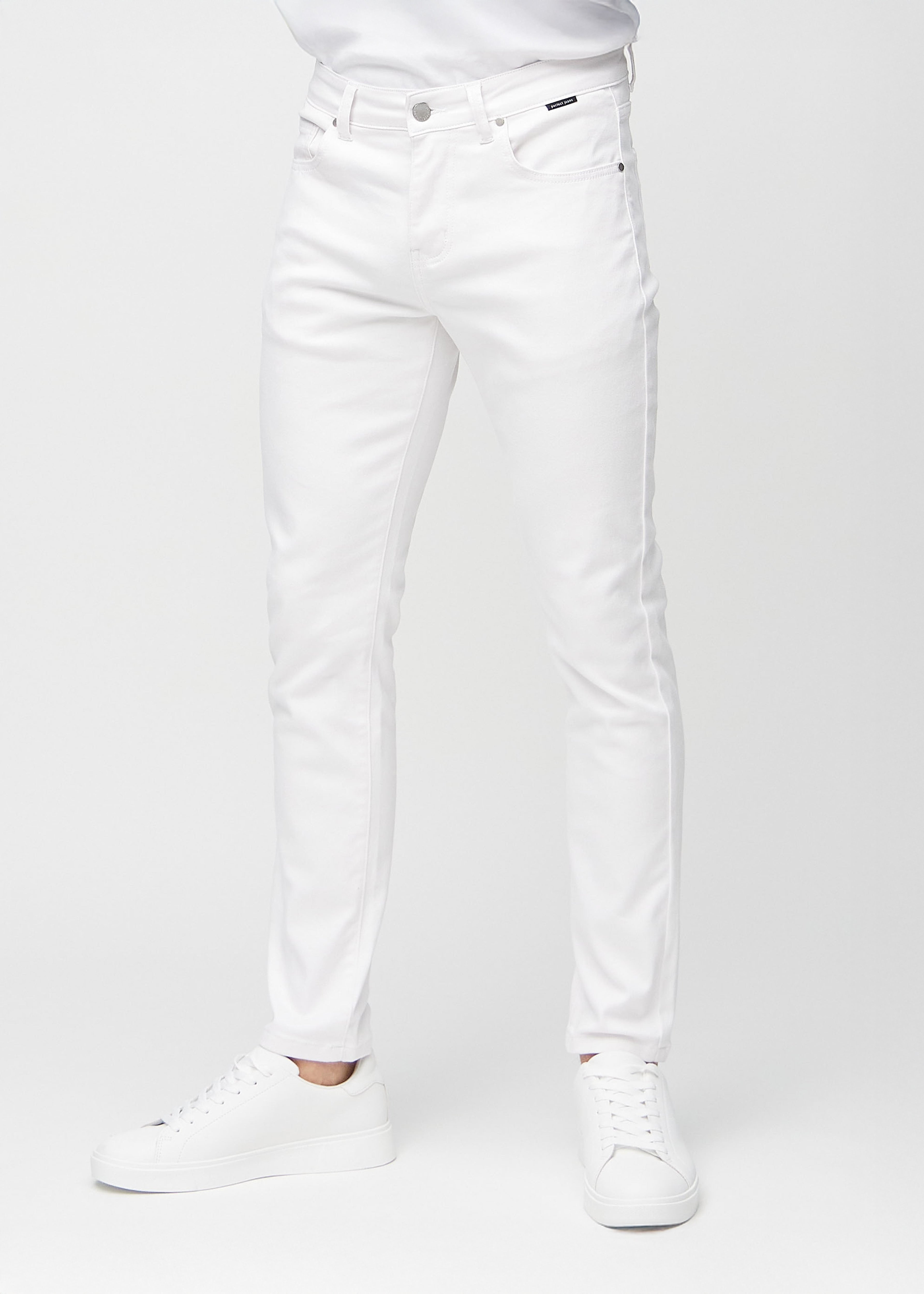 Hvide slim fit jeans til mænd