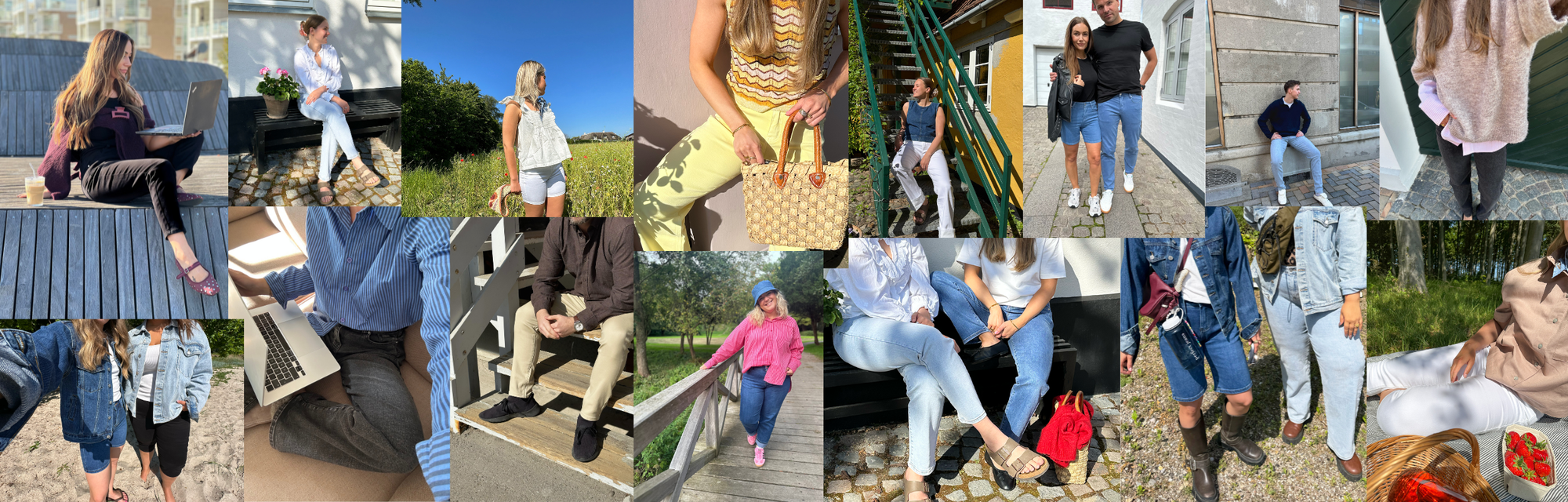 Collage af content creators i Perfect Jeans produkter
